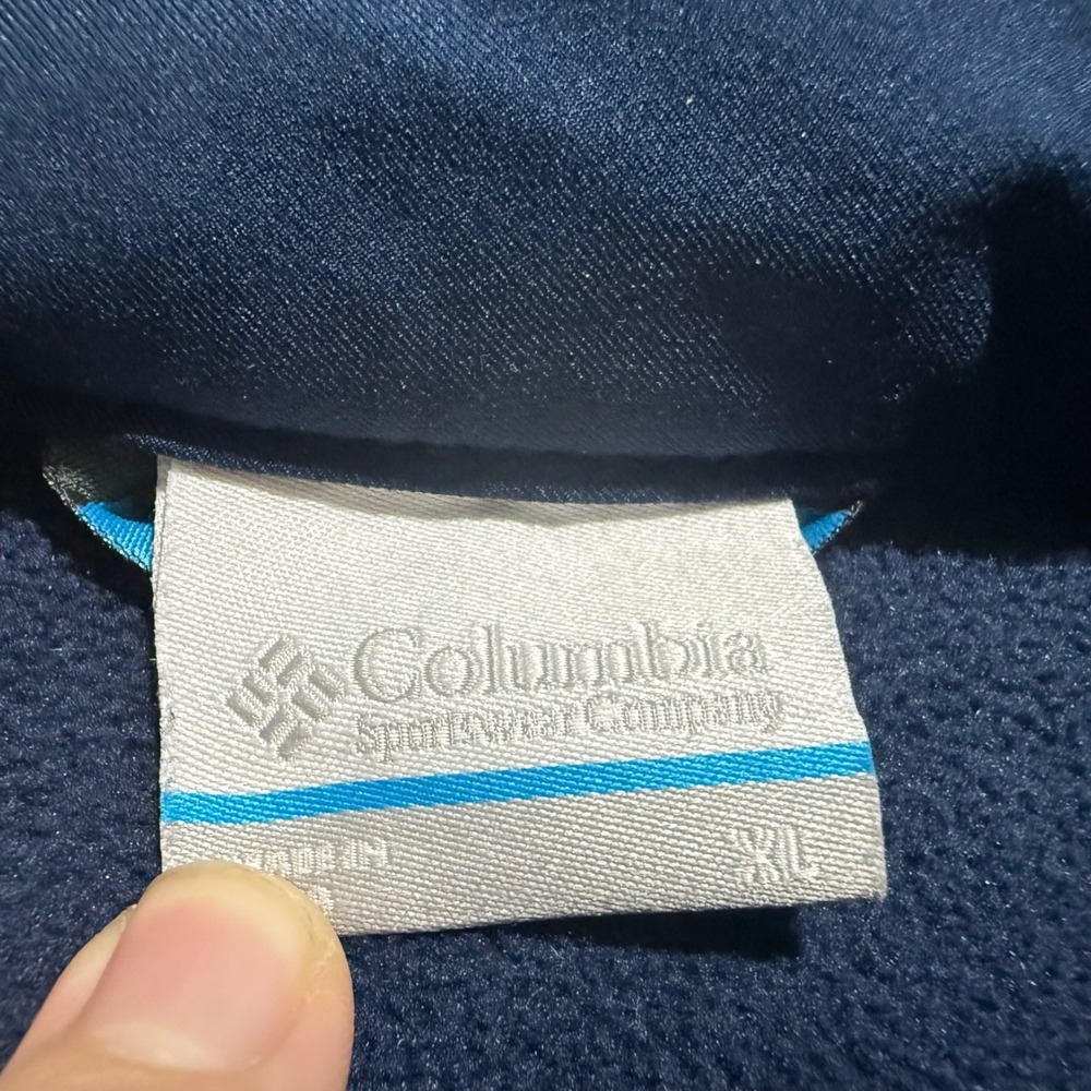 Columbia Ascender Softshell Jacket Men XL Navy Blue Full Zip WM6044 Fleece Lined - Picture 4 of 8